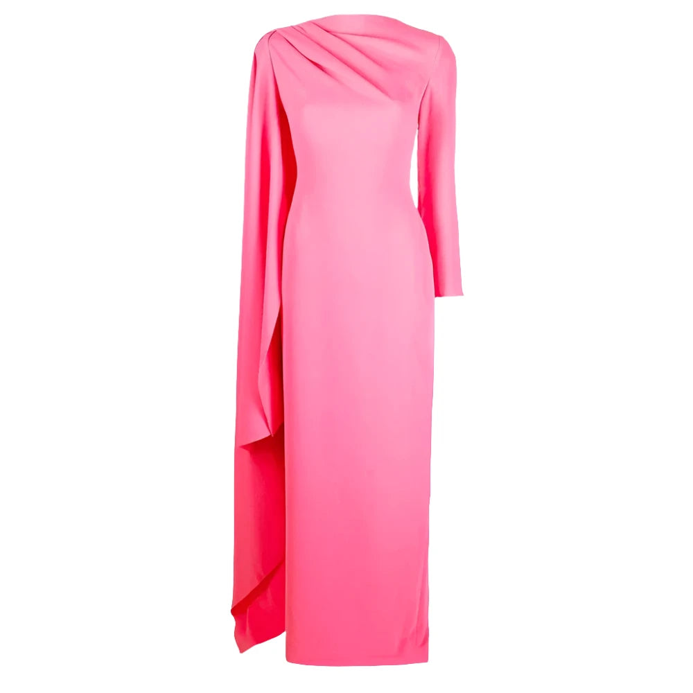 O-Neck Long Sleeves With Ankle-Length Gowns