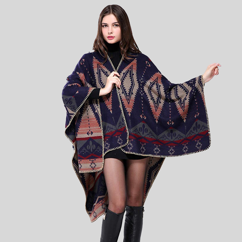 Knitted Batwing Sleeve Shawl