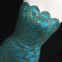 Emerald Green Strapless Mermaid Evening Dress