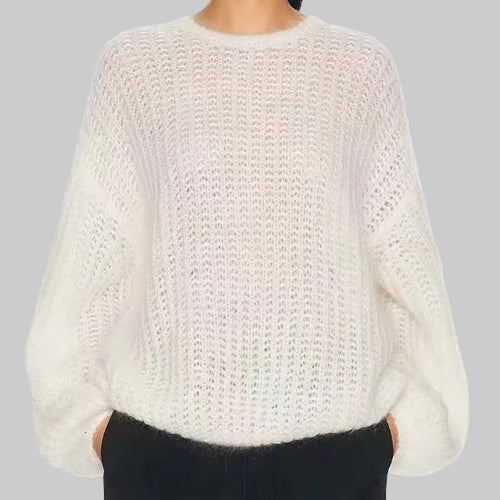 Oversized Long-Sleeve Knit Top