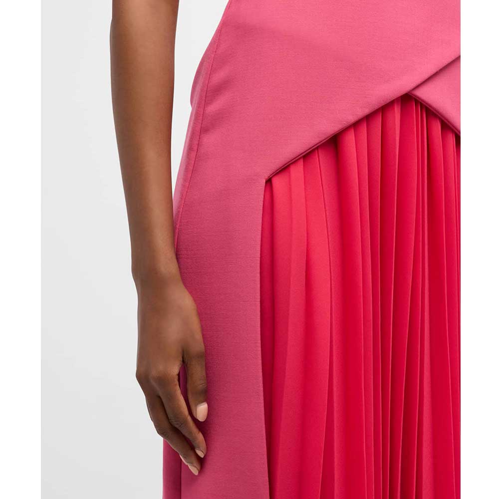 Pink Sleeveless Knee-length Dress