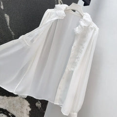 Elegant Ruffled neck Top
