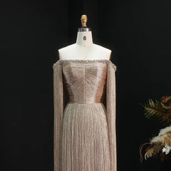 Luxury Tassel  Off Shoulder Dress