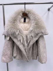 Short Big Fox Fur Goose Down Jacket