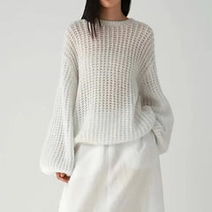 Oversized Long-Sleeve Knit Top