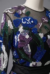 Beaded Blue Sequins robes de soirée  evening Dress