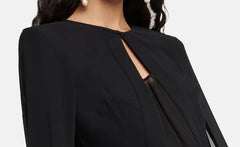 Chiffon Elegant Crew Neck With Cap Sleeve Gown