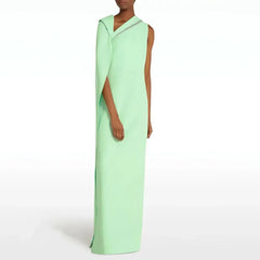 Shawl Sleeve  Maxi  Evening Dress
