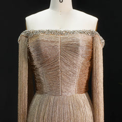 Luxury Tassel  Off Shoulder Dress