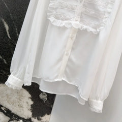 Elegant Ruffled neck Top