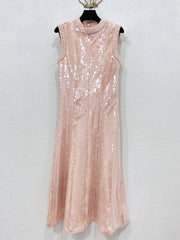 Patchwork Sequins Slimming Chic Dress