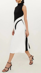 Jersey Ruched A-line Midi Dresses