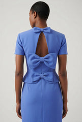 O Neck Appliques Short Sleeve Dress
