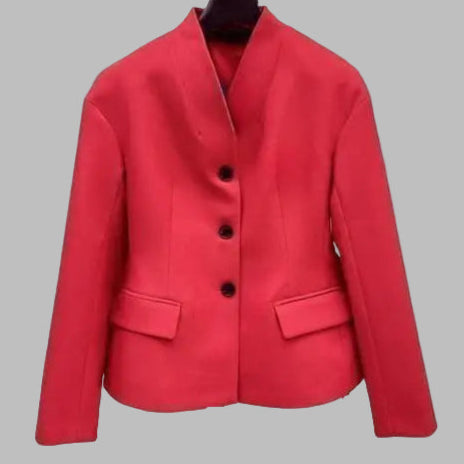 Classic Fit Wool with Structured Silhouette Blazer