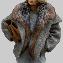 Short Big Fox Fur Goose Down Jacket