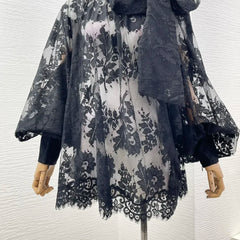 Vintage Long Sleeve Lace See Through Top