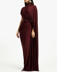 One-Shoulder Long Sleeves Neckline Dress