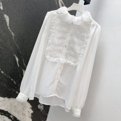 Elegant Ruffled neck Top