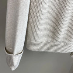 Mink Fur Collar Spliced Leather Cashmere Cardigan Jacket