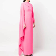 O-Neck Long Sleeves With Ankle-Length Gowns