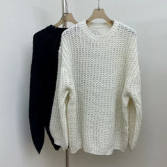 Oversized Long-Sleeve Knit Top