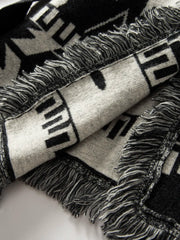 Vintage Tassels Cardigan  Cashmere Knit Jacquard Sweater Coat