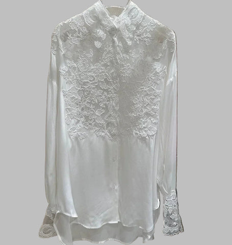 Irregular Lace Up  Slash Neck Off Shoulder Long Sleeve Irregular Top