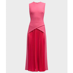 Pink Sleeveless Knee-length Dress