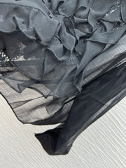 Luxury Silk Ruffled Top