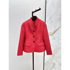 Classic Fit Wool with Structured Silhouette Blazer