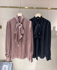 Light Luxury Elegant  Silk Top