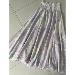 French Niche Light Purple Abstract Cotton Printed SET