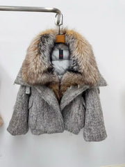 Short Big Fox Fur Goose Down Jacket