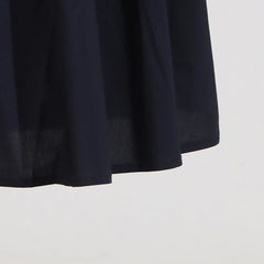 Hollow Out Chic Two Piece Sets Lapel Short Sleeve Spliced Button Tops High Waist Long Skirt Elegant Set