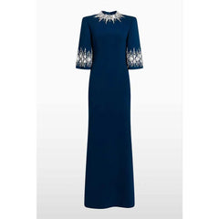 Crystal-Embellished Mermaid Midi Dress