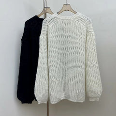 Oversized Long-Sleeve Knit Top