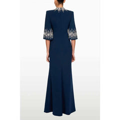 Crystal-Embellished Mermaid Midi Dress