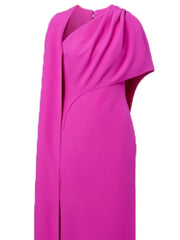 Rose Red One Shoulder Maxi Dress