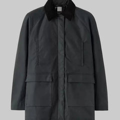 Corduroy Turn-Down Collar Long Sleeve Ladies Loose Coat