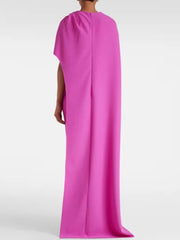 Rose Red One Shoulder Maxi Dress