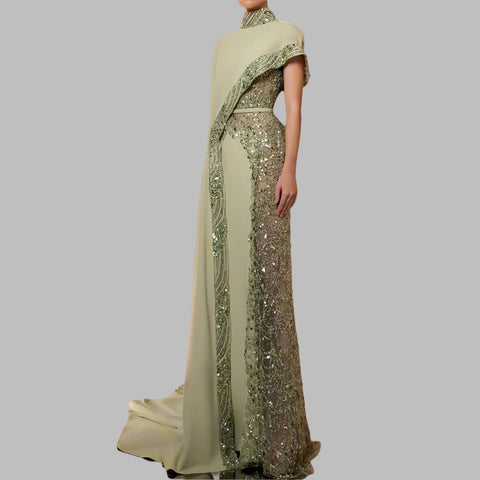 High Neck Elegant Cocktail Dress