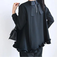 Ruffle Edge Bow  Top