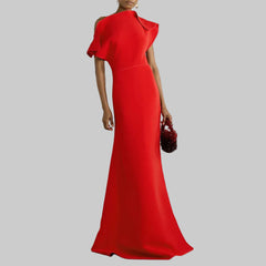 One Shoulder Mermaid Long Sleeveless Dress