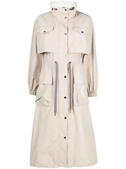 Waist Rope Multi-Pocket Design Windbreaker