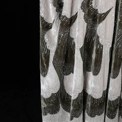 Kaftan O-Neck Velvet Tulle Beaded Dress