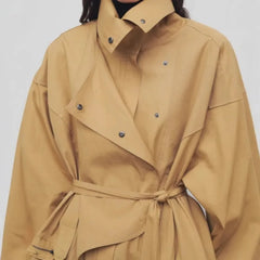 Asymmetrical Placket, Drawstring Hood, Jacket