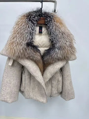 Short Big Fox Fur Goose Down Jacket