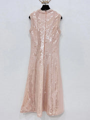 Patchwork Sequins Slimming Chic Dress