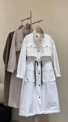 Waist Rope Multi-Pocket Design Windbreaker