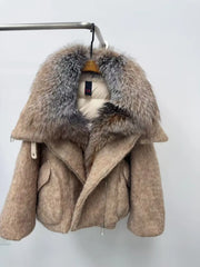 Short Big Fox Fur Goose Down Jacket